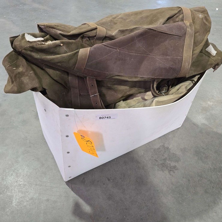 (2) Boxes of Hay Sacks With Leads and Rope