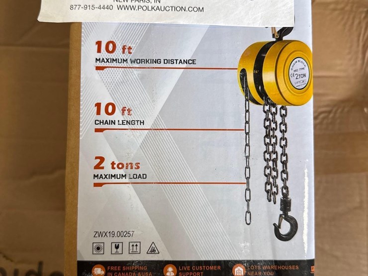 2852---2-ton-lift-w/-hand-chain-hoist-image-1