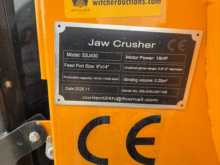 #76-•-unused-sdlool-sk-ssj430-jaw-crusher-ssj430j251158-inv#-36150-image-5