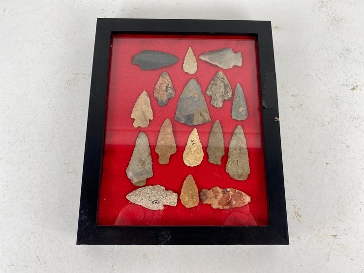 #90-•-#5155-•-(16)-framed-native-american-artifacts-image-1