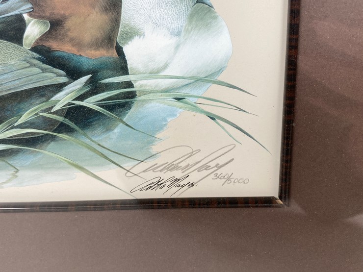 #66-•-#1047-•-2002-eastern-waterfowl-festival-framed-signed-print-by-arthur-lamay-360/5000.-16"x22"-image-3