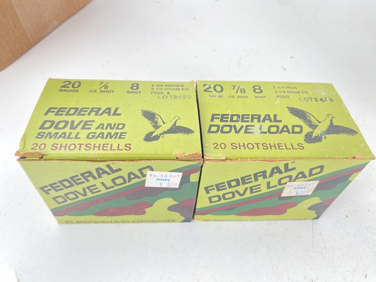 #79-•-#5009-•-(155+/-)-rounds-of-20-gauge-federal-dove-shot-image-5