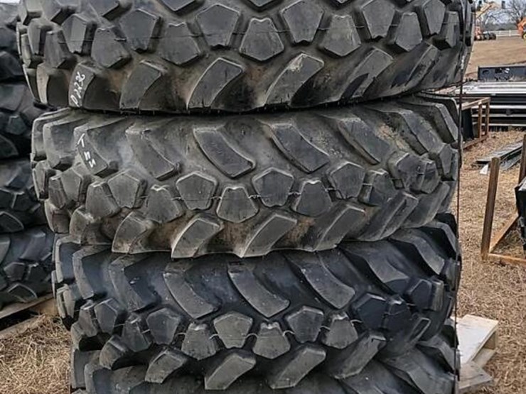 (4)-13.00x24-foam-filled-forklift-tires-w/-rims-image-1