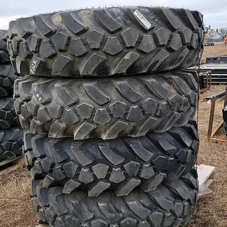 (4) 13.00X24 FOAM-FILLED FORKLIFT TIRES W/ RIMS