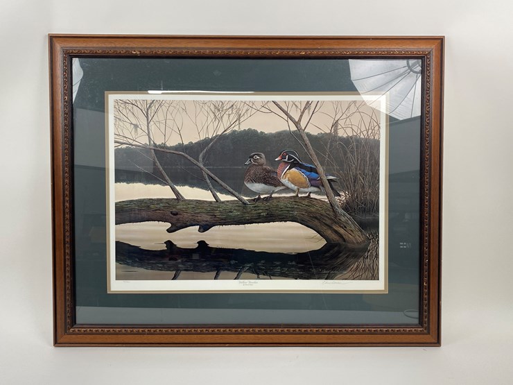 #19-•-#1042-•-"willow-woodies"-by-david-lanier.-framed-signed-print-32/550.-33"x41"-image-1