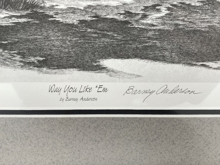 #60-•-#1044-•-"way-you-like-'em"-by-barney-anderson.-framed-ducks-unlimited-signed-print-786/4750.-18"x20"-image-3