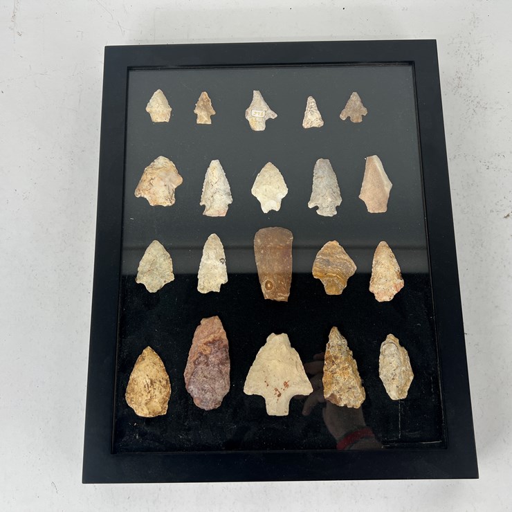 #84 • #5059 • (20) Frame Native American Artifacts from the Deep South