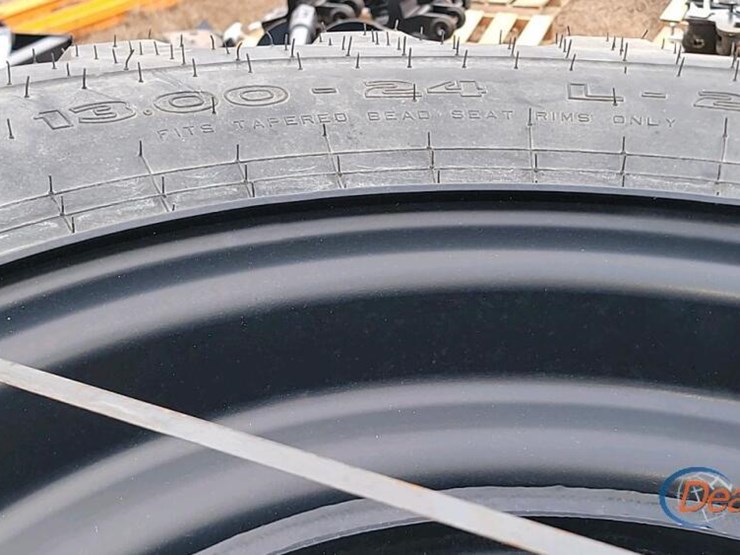 (4)-13.00x24-foam-filled-forklift-tires-w/-rims-image-2