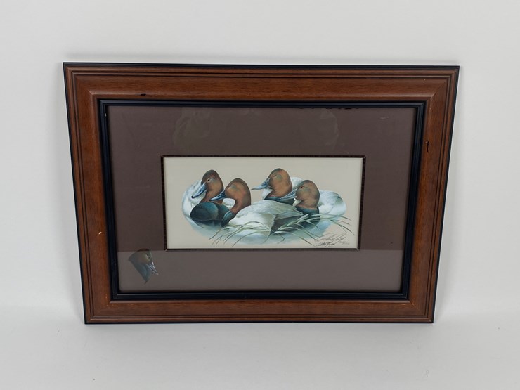 #66-•-#1047-•-2002-eastern-waterfowl-festival-framed-signed-print-by-arthur-lamay-360/5000.-16"x22"-image-1