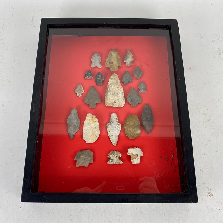#92 • #5157 • (20) Framed Native American Artifacts
