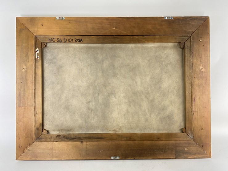 #69-•-#5140-•-antique-framed-j.-galvin-oil-on-canvas-of-dogs-and-pheasant-34"x45"-image-8