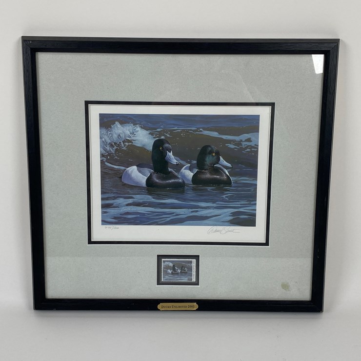 #63 • #1046 • 2003 Ducks Unlimited Signed Print and Stamp by Daniel Smith 2491/5000. 15"x17"