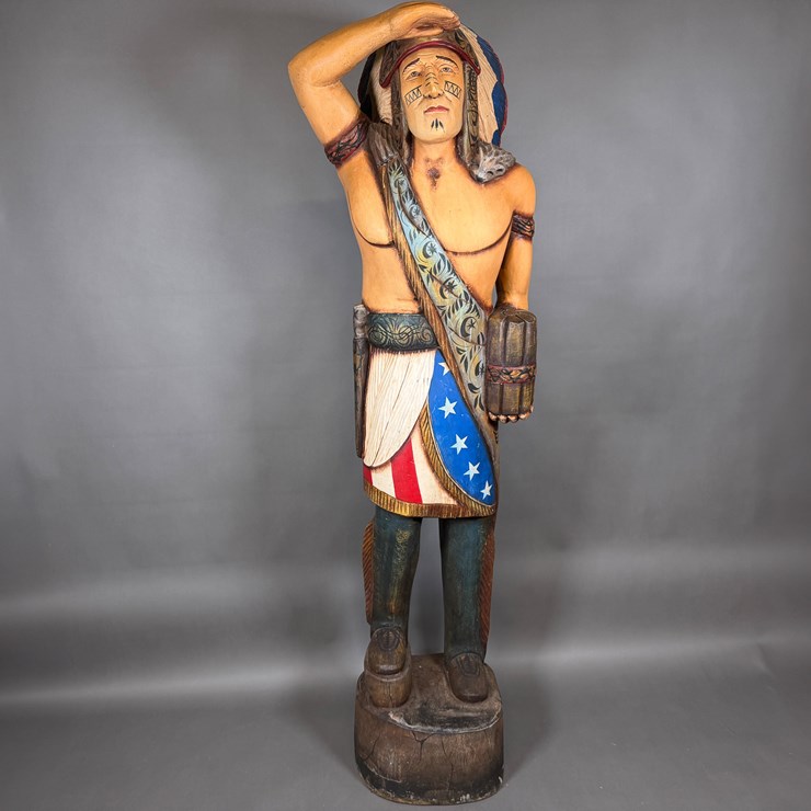 #9 • #5020 • Life Size 6’8” Cigar Store Indian Statue