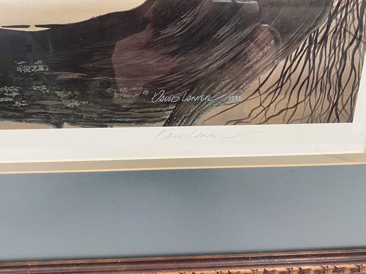 #19-•-#1042-•-"willow-woodies"-by-david-lanier.-framed-signed-print-32/550.-33"x41"-image-4