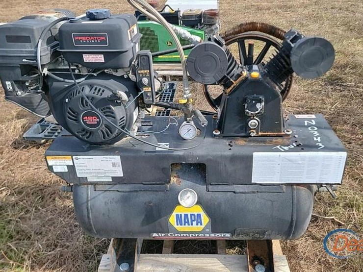 napa-30-gal-air-compressor,-s/n-uty860804:-gas-eng.,-elec.-start,-175-psi-image-2
