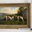 #70-•-#5141-•-antique-framed-oil-on-canvas-of-hunting-dogs-34"x45"-image-2