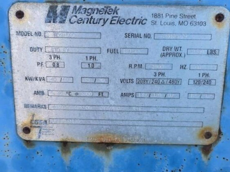 magnetek-rds500-generator,-s/n-bm07b679:-meter-shows-285-hrs-image-2