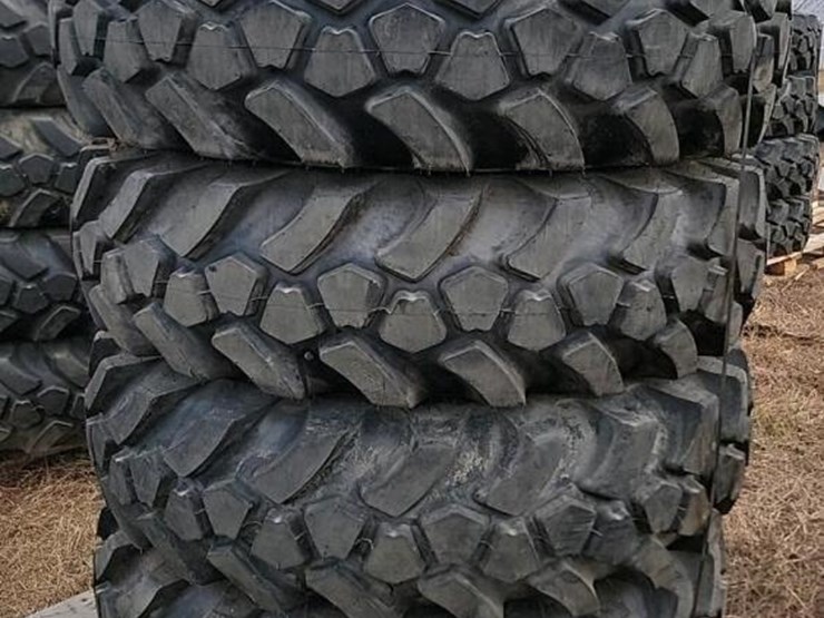 (4)-13.00x24-foam-filled-forklift-tires-w/-rims-image-1