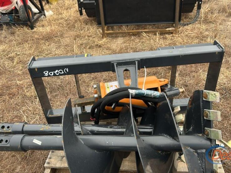 wolvering-auger,-s/n-zw-04212-w/-2-bits-for-skid-steer-image-4