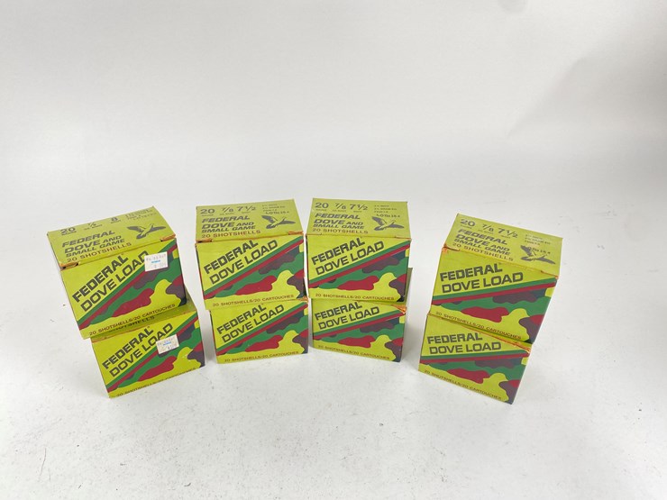 #79-•-#5009-•-(155+/-)-rounds-of-20-gauge-federal-dove-shot-image-1