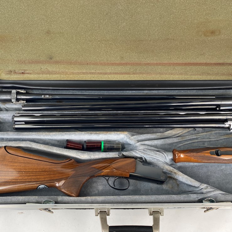 #17 • #1459 • Perazzi Model MX5C 3 Barrel Set Over / Under Shotgun 12, 20, and 28 Ga