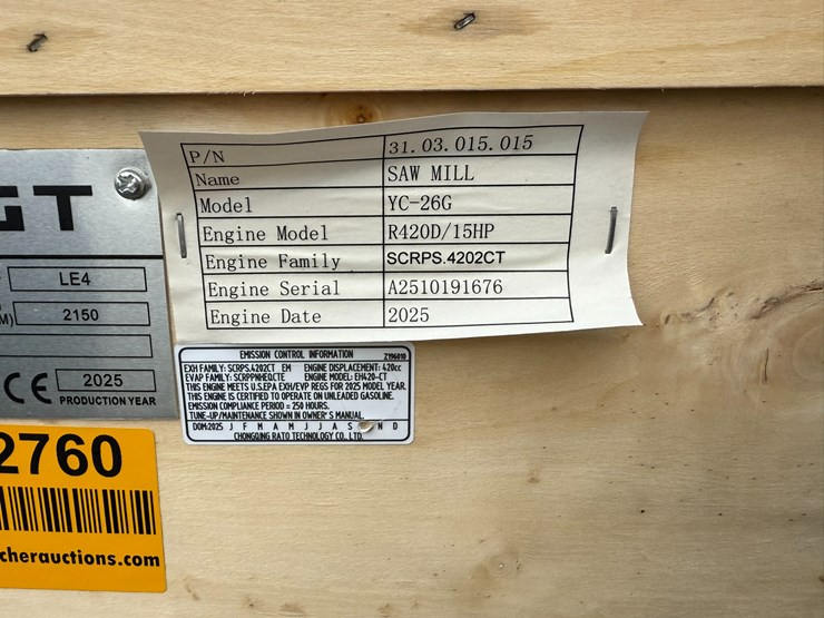 #22760-•-unused-agt-yc-26g-portable-sawmill-yc-26g202511046-image-9