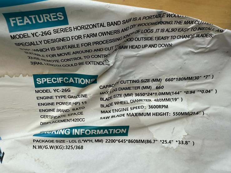 #22761-•-unused-agt-yc-26g-portable-sawmill-yc-26g202511026-image-7