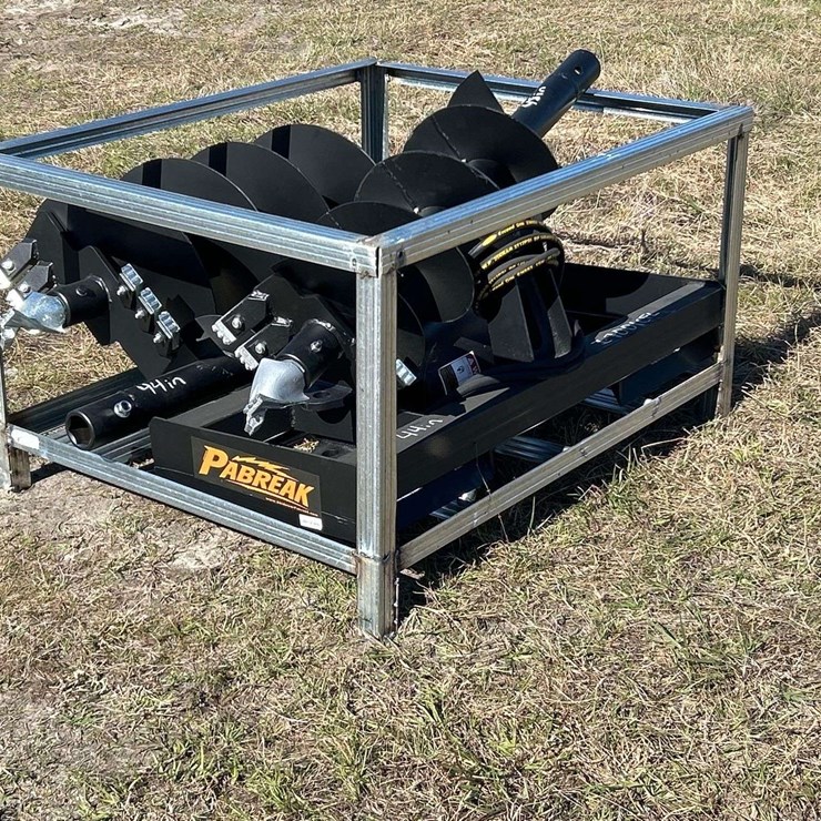 2025 Pabreak Auger Bits and Plate Skid Steer Attachment