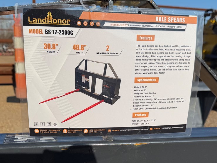 #7819-•-land-honor-skid-steer-bale-spear-image-2