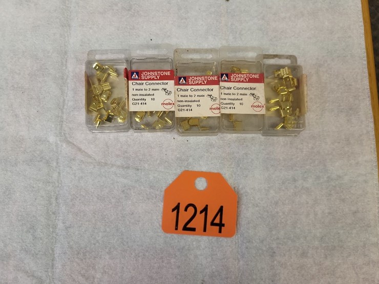 (5)-boxes-chair--1-male-to-2-male-non-insulated-connectors---tag-#1214-image-1