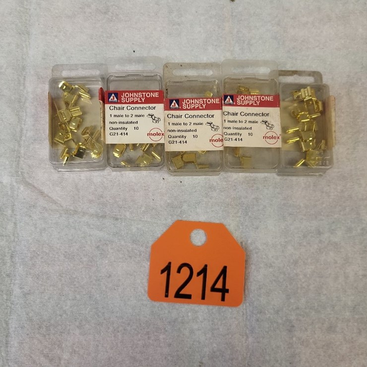 (5) Boxes Chair  1 Male to 2 Male Non-Insulated Connectors - Tag #1214
