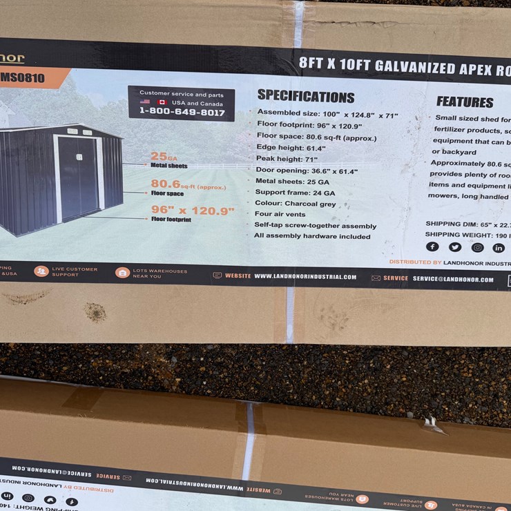 #7969 • 6" X 8' Metal Shed