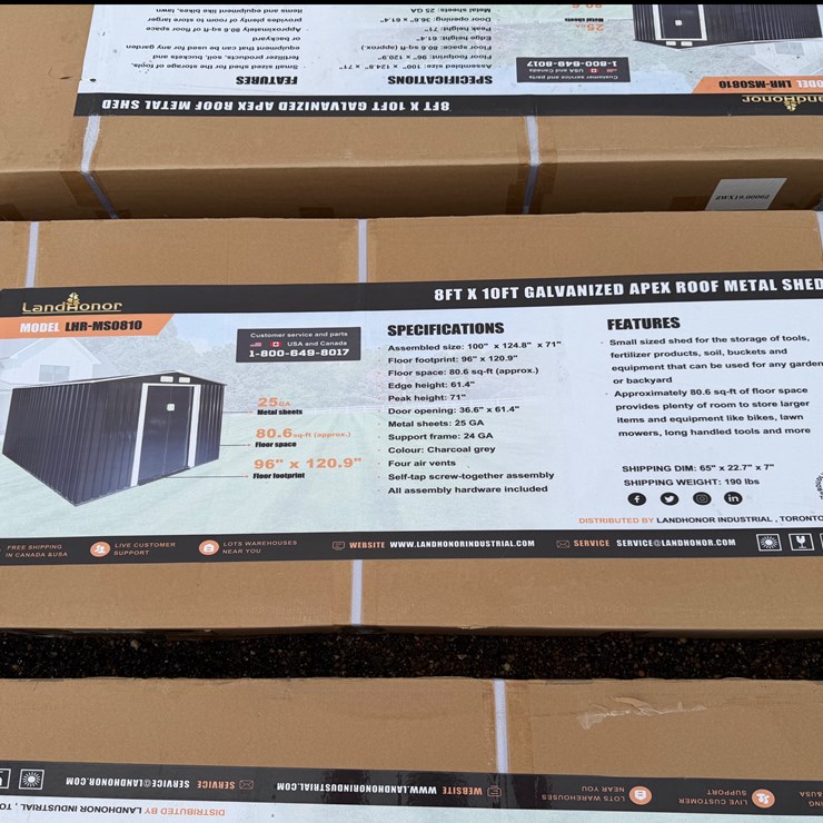 #7965 • 8' X 10' Metal Shed