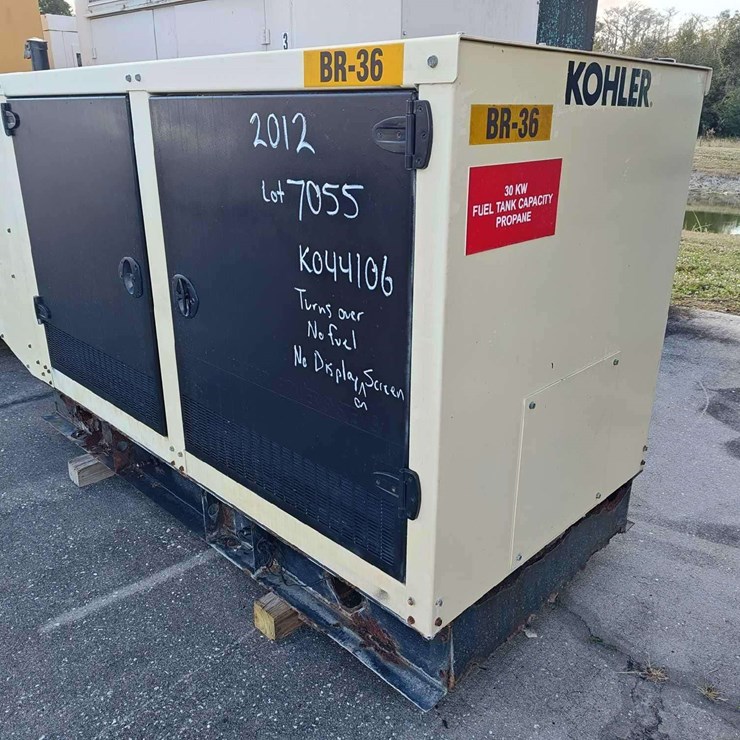 2012 Kohler 30EZG 30kw Standby Generator