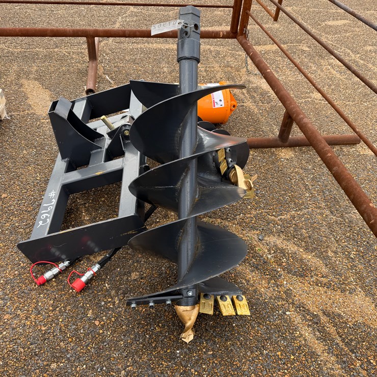 #7962 • Skid Steer Auger Drive w/ 12" & 18" Augers