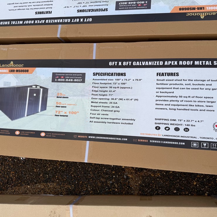 #7968 • 6" X 8' Metal Shed