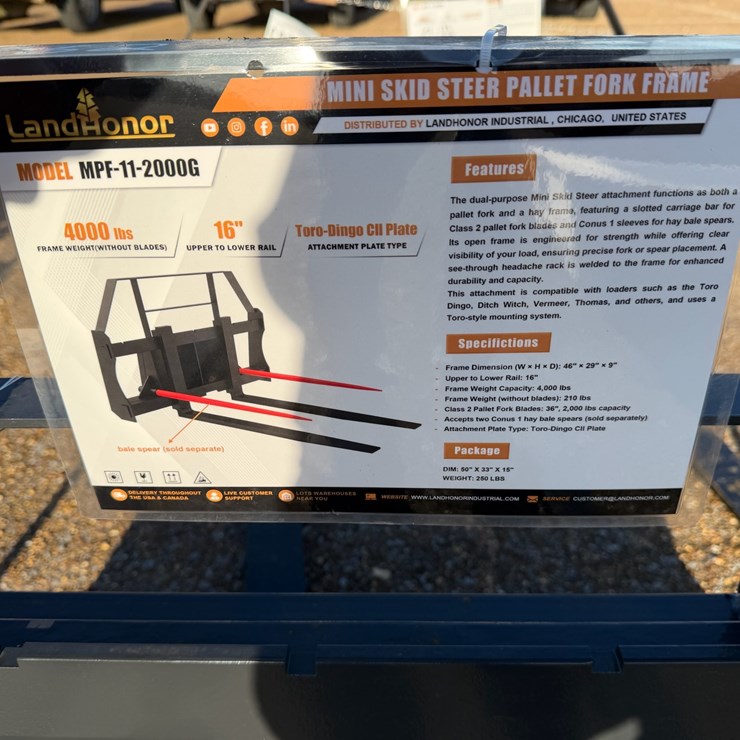 #7862 • Mini Skid Steer Pallet Forks