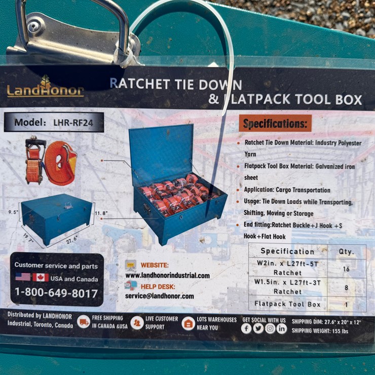 #7820 • Ratchet Tie Down & Flatpack Tool Box