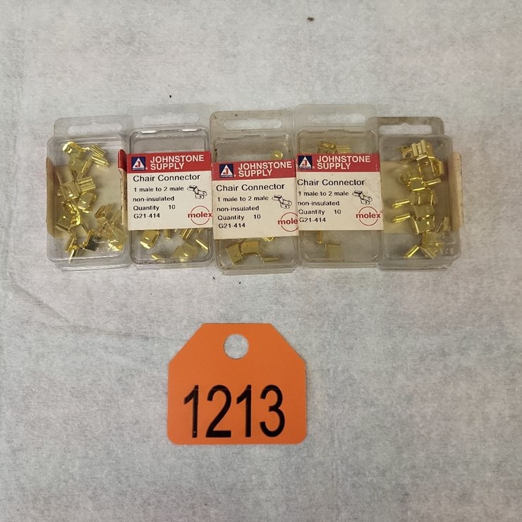(5) Boxes Chair  1 Male to 2 Male Non-Insulated Connectors - Tag #1213
