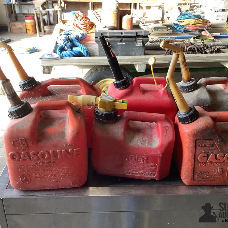 Assorted Gas Jugs