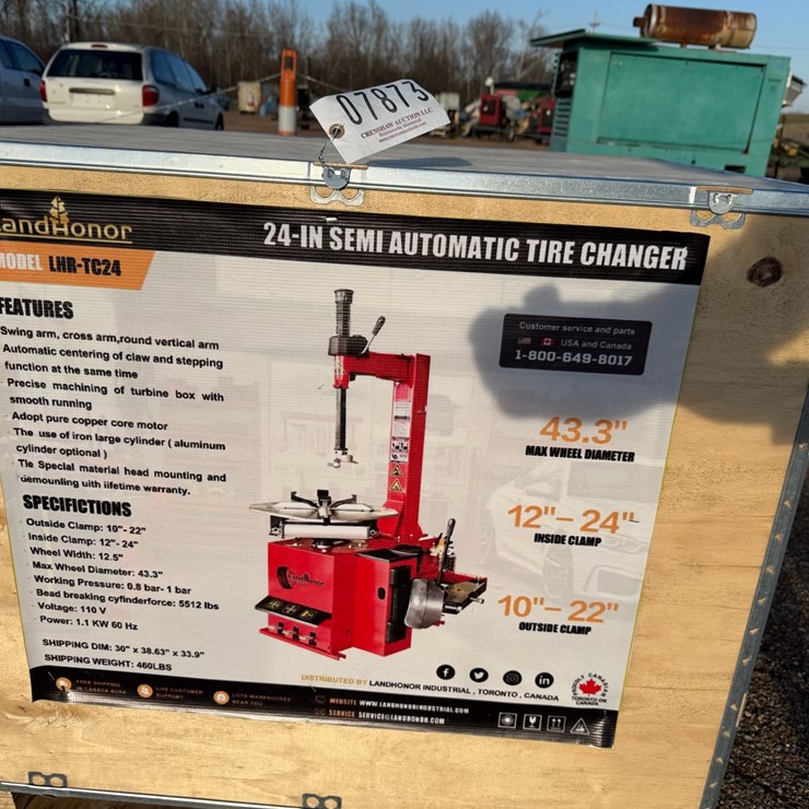 #7873 • Land Honor 24" Semi-Automatic Tire Changer