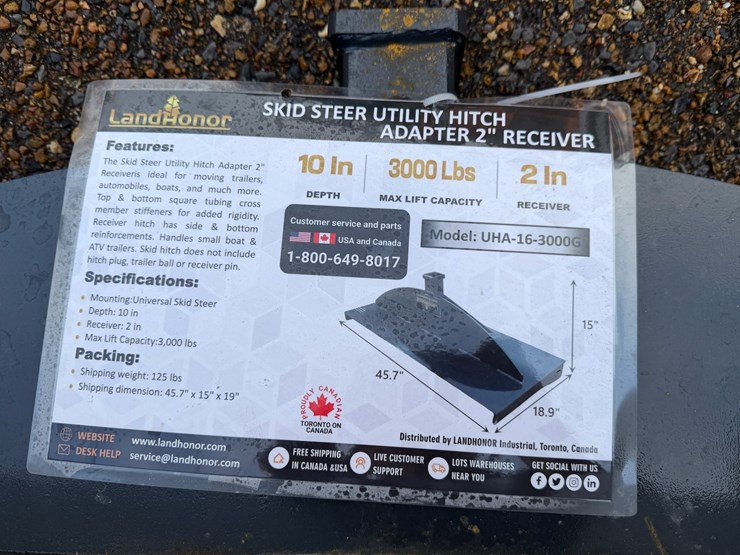 #7918-•-skid-steer-utility-hitch-w/-2"-receiver-image-1