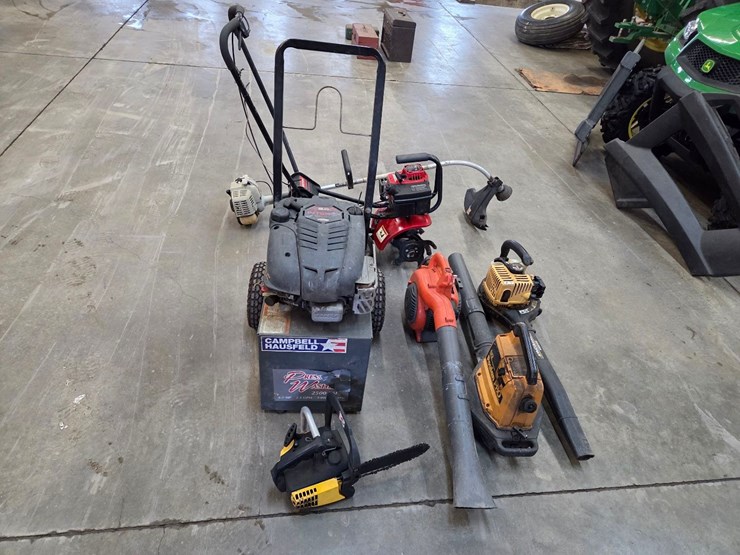 (3)-leaf-blowers,-weed-eater,-tiller,-chain-saw-&-power-washer-image-1