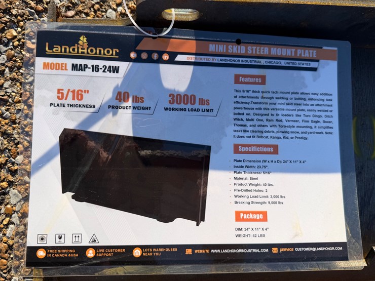 #7845-•-land-honor-mini-skid-steer-mount-plate-image-1