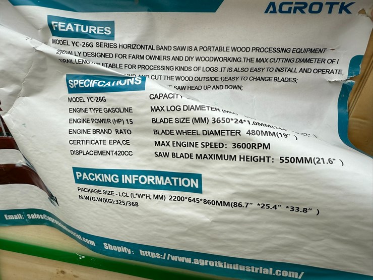 #22760-•-unused-agt-yc-26g-portable-sawmill-yc-26g202511046-image-7
