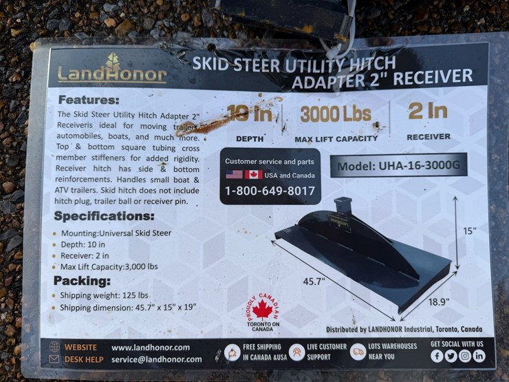 #7919-•-skid-steer-utility-hitch-w/-2"-receiver-image-1