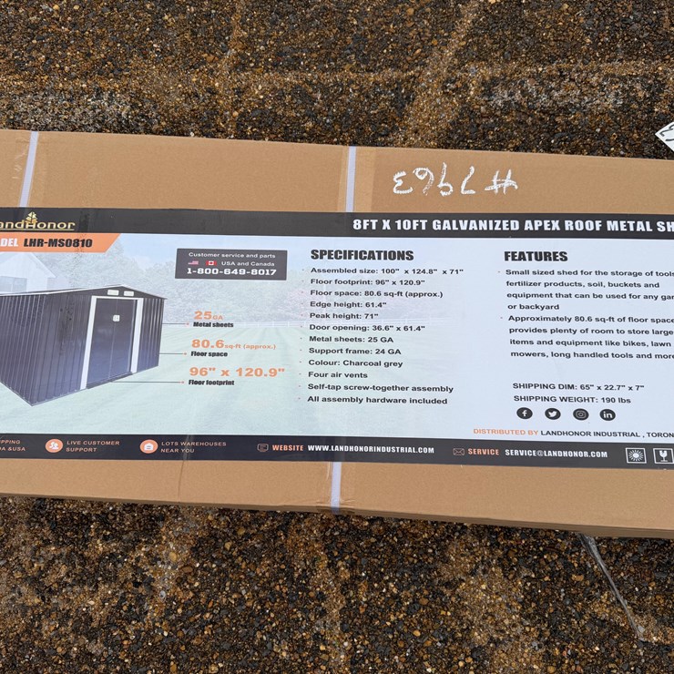 #7963 • 8' X 10' Metal Shed