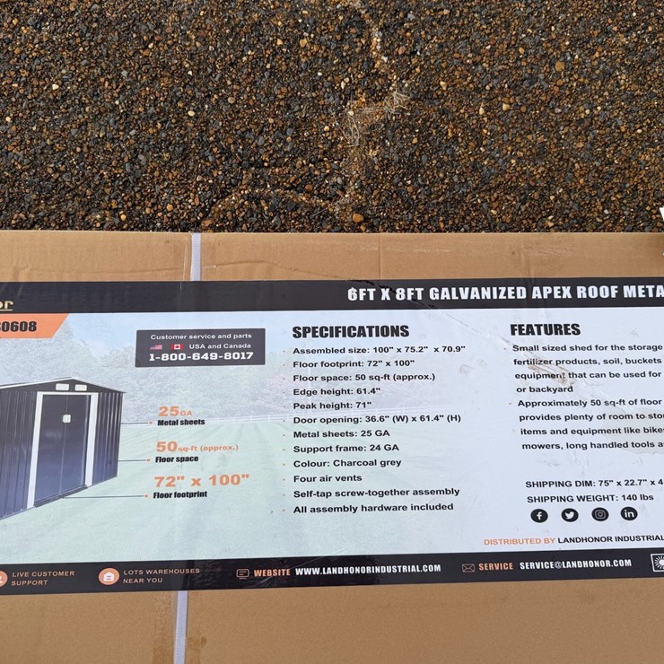 #7972 • 6" X 8' Metal Shed