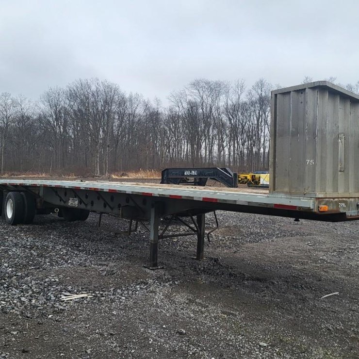 1997 Transcraft TL-2000 Super Beam Spread Axle Flatbed Semi Trailer