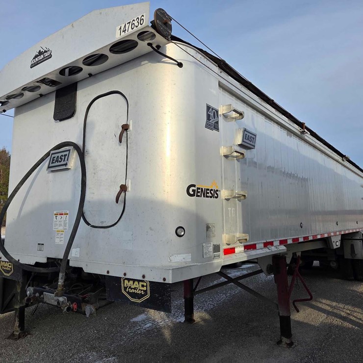 2010 East Genesis 34'x66"x96" aluminum frameless dump trailer